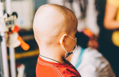 Little child fighting cancer