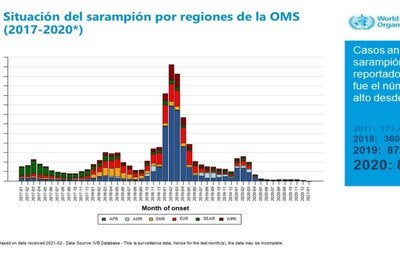 Situación del Sarampión por regiones