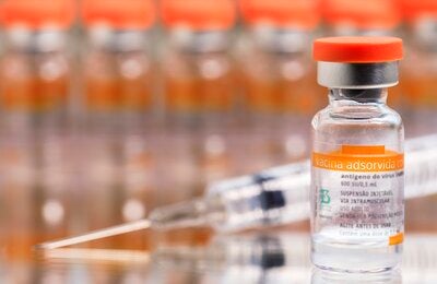 Frasco da vacina Coronavac