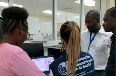 Health workers in Haiti