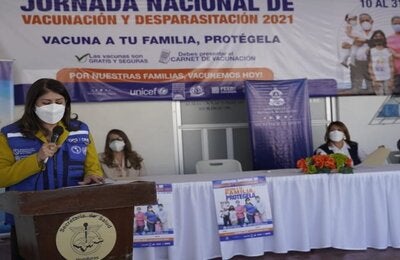 Piedad Huerta en la Jornada Nacional de Vacunación