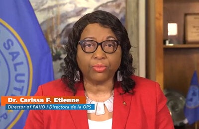 Dr. Carissa F. Etienne presents Annual Report to OAS
