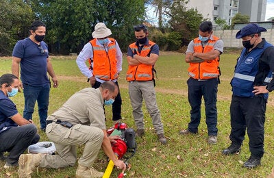 Participantes en el curso de sistemas de purificación de agua. Foto cortesía de CCSS