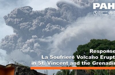 La soufriere eruption in VCT