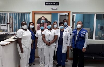 KHMH staff with PAHO/WHO Technical Advisor and Global Oncology Professional for cancer training