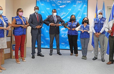 ECC BRB group photo handover of equipment