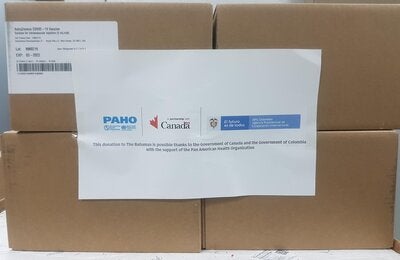 Boxes of vaccines