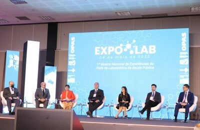 Mesa de abertura da 1ª Expolab