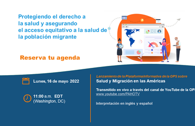 Baner evento Salud y Migracion - Mayo  2022