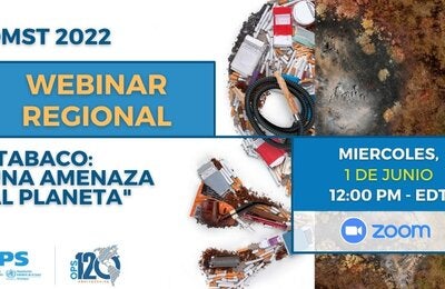 webinar banner for the regional world no tobacco day event