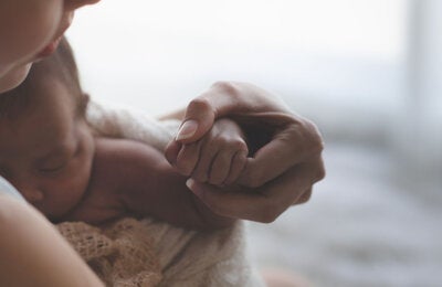 Mother and newborn baby