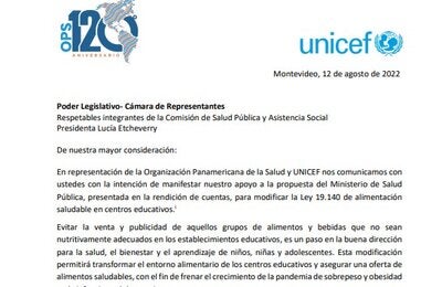 Carta OPS Unicef