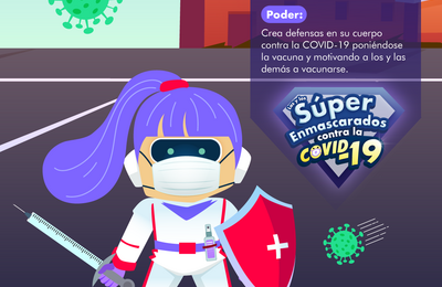 Personaje hiper defensa, uno de los super héroes de la campaña