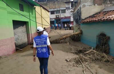 OPS estuvo presente en Las Tejerías desde el propio domingo 9, al día siguiente del deslave