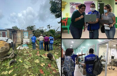 Assessment of the damage caused by hurricane Lisa in Belize