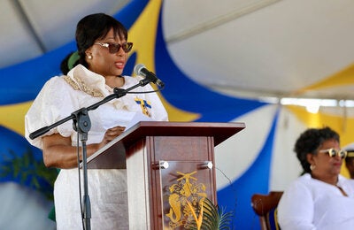 Dr. Etienne receives Barbados Humanitarian Award