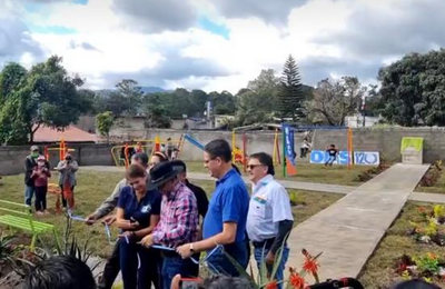 Parque del Bienestar en Intibucá conmemorando el 120 aniversario de OPS