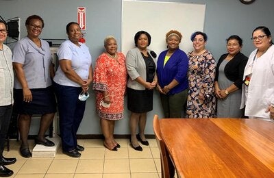 The University of North Carolina team visiting the School of Nursing at the University of Belize.