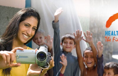 Woman filming