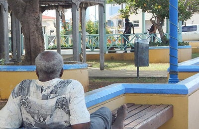 elderly man in park