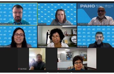 Participantes del taller virtual