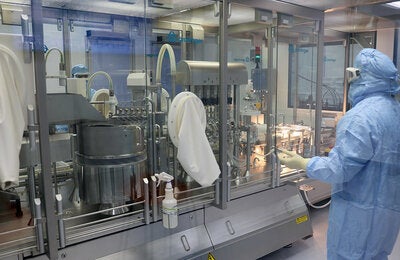 Foto de laboratorio donde se desasrrolla el programa de OPS/OMS de transferencia de tecnología para que Argentina produzca vacunas ARN mensajero