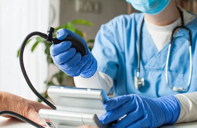 Person receiving medical care