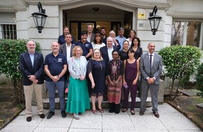 delegación OMS y equipo CLAP en sede del CLAP