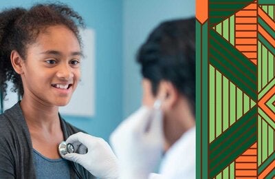 Girl receives medical care