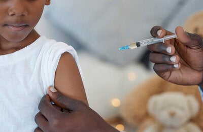 Child receives vaccination