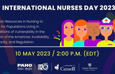 Banner about the celebration of the International Nurses Day 2023