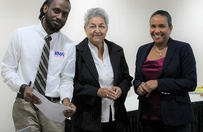 KMA Consultants Roger Herelle, Dr Elizabeth Ferdinand and Alison Gajadhar