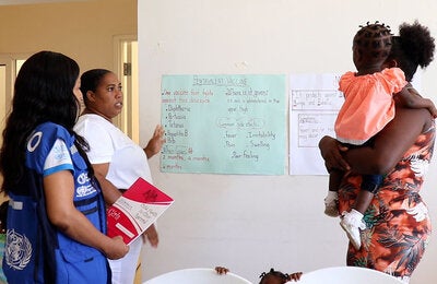 Immunization session at a polyclinic