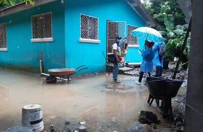 Comunidad luego del paso de una tormenta