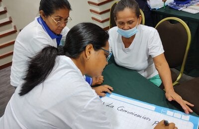 Agentes comunitarias durante taller