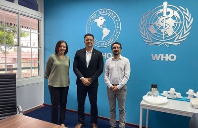 Dr. Reneau-Vernon, Minister Dasai, PAHO TO Oscar 