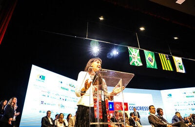 Socorro Gross na abertura do Congresso