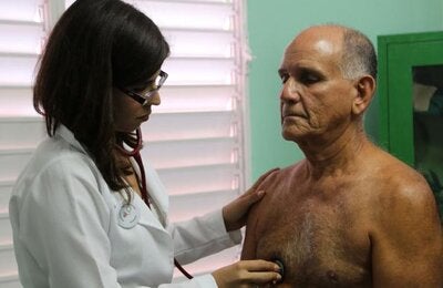 Man getting a health checkup