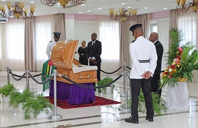 Official viewing of the late PAHO Emeritus - Dr Carissa Etienne