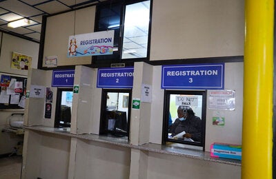 Hospital registration area