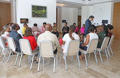 People sitting in a circle