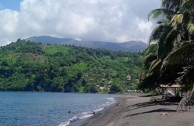 Coastal view of St. Vincent and the Grenadines
