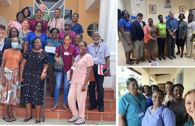 collage de fotos capacitación presencial