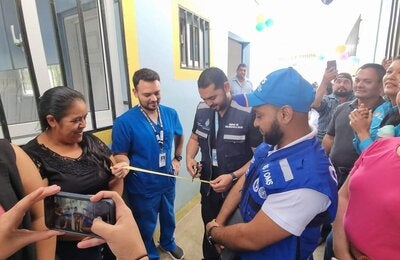 inauguración de establecimiento de salud en Ocotepeque