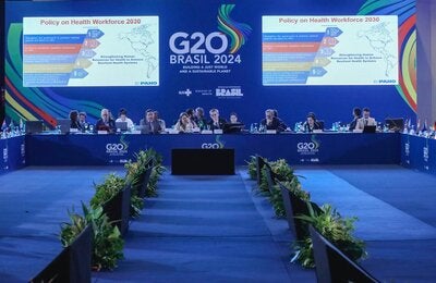 Reunião do grupo de trabalho da saúde do G20 no dia 11 de abril de 2024
