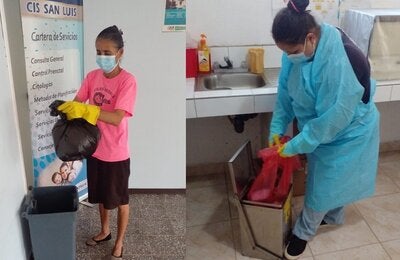 personal maneja adecuadamente los desechos en el establecimiento de salud