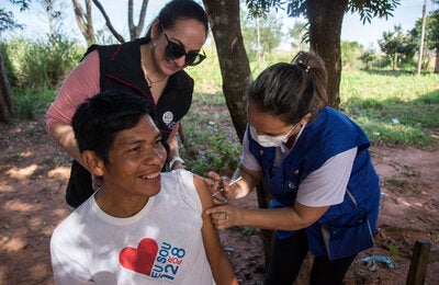 Health workers visit remote areas