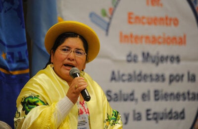 Mayor intervenes at Mayors meeting in Bolivia