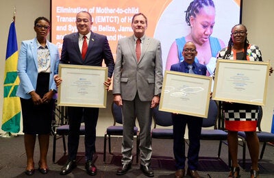 Event to celebrate the elimination of mother-to-child transmission of HIV and syphilis