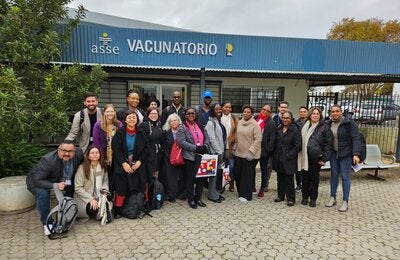 Visit to a vaccination center